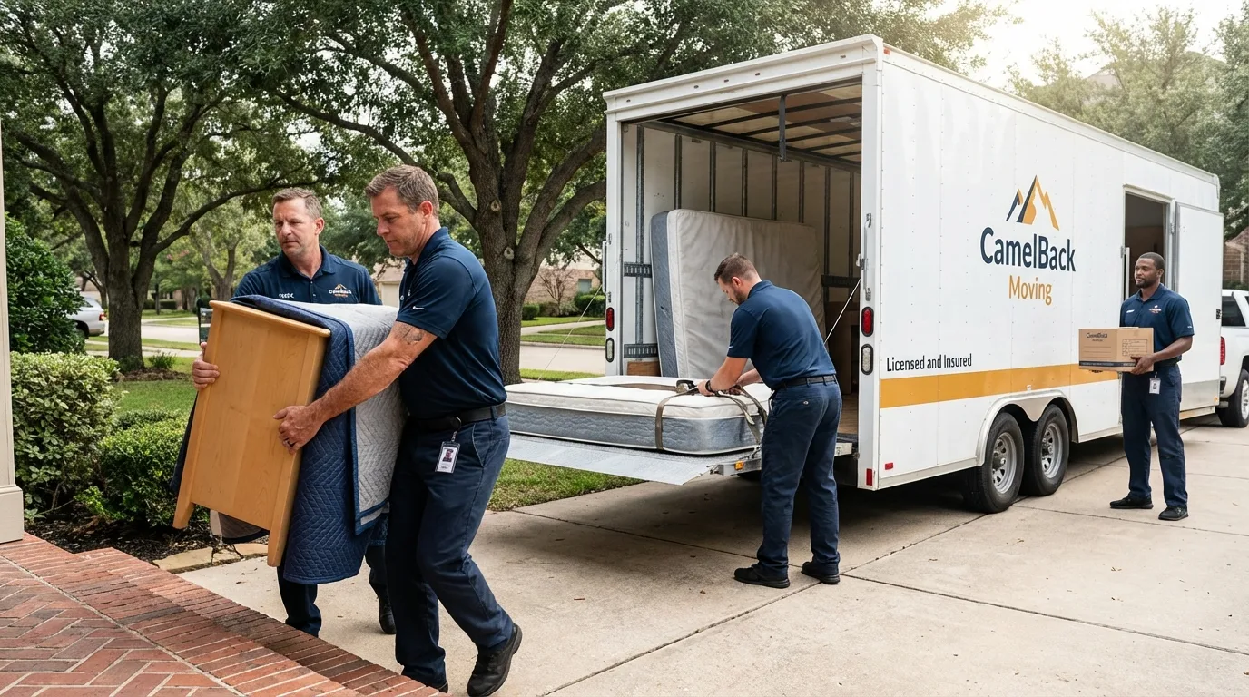 Crew loading residential truck for cross-state move from Elizabethton, TN
